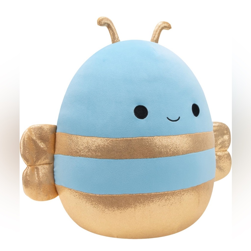 🌼NWT Squishmallow Queen Bee 14” Blue and Yellow Bumble Bee - Picture 3 of 11